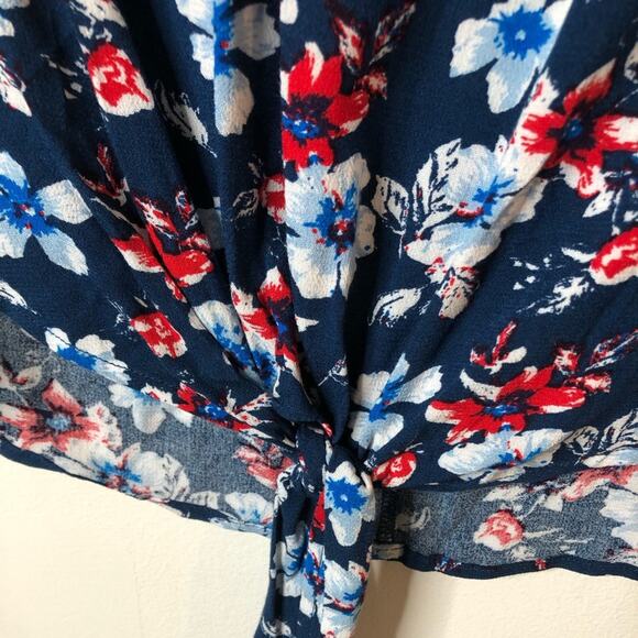 Elodie Tie Front 3/4 Length Sleeve Blouse Size M - Picture 4 of 8